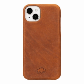 Mason Full-Grain Leather MagSafe Case ?C iPhone 15 Plus, Golden Brown Comfort Fit 3D Effect