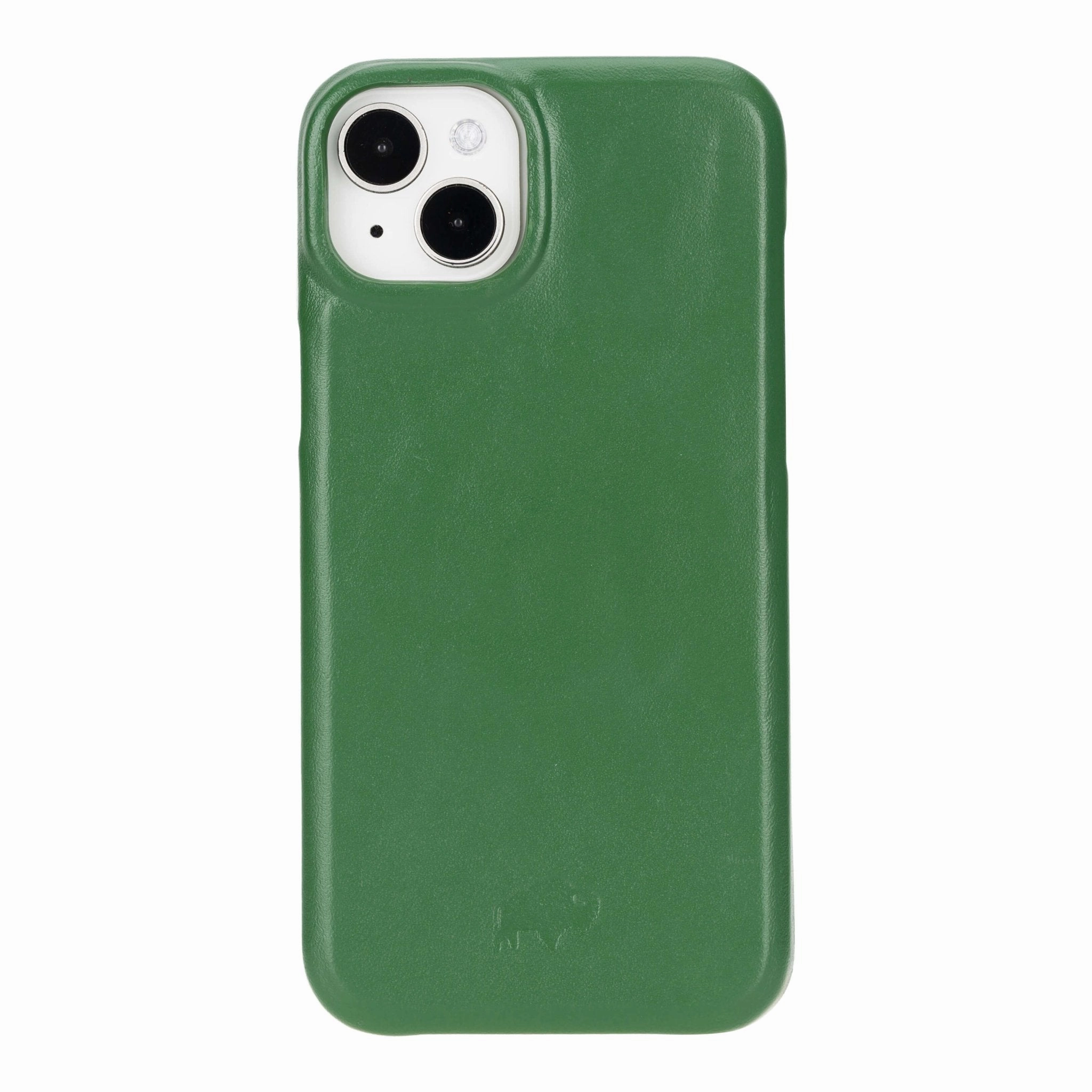 Modern Texture Look Mason Full-Grain Leather MagSafe Case ?C iPhone 15 Plus, Soft Green
