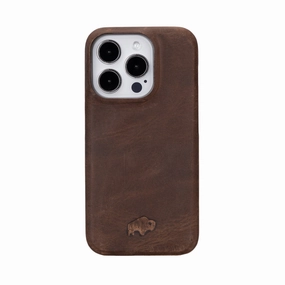Mason Full-Grain Leather MagSafe Case ?C iPhone 15 Pro, Distressed Coffee Everyday Carry Hybrid Form