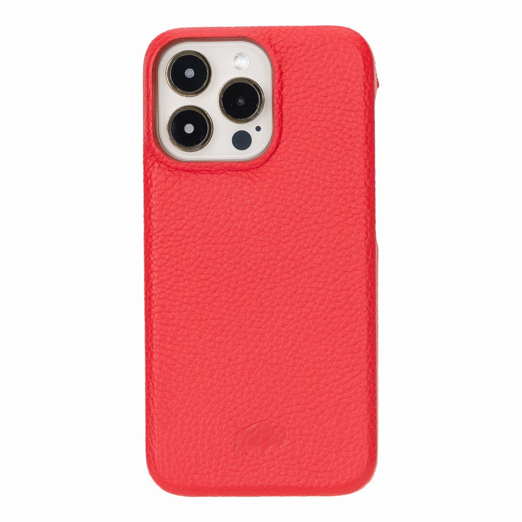 Textured Comfort Mason Full-Grain Leather MagSafe Case ?C iPhone 15 Pro Max, Red