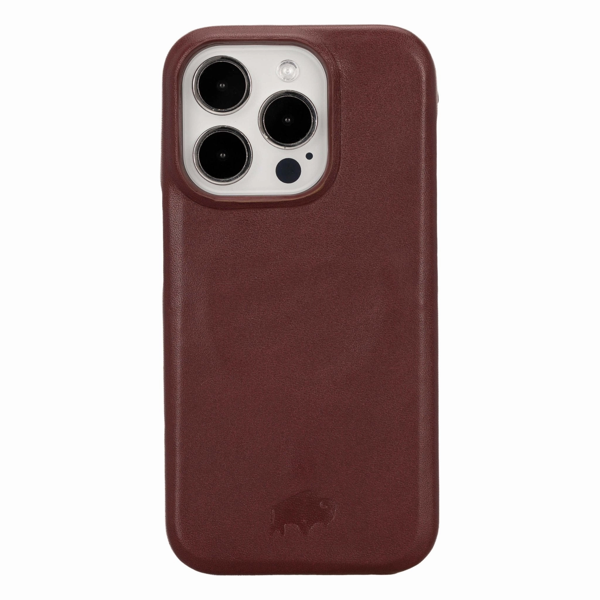 Smart Accessory Mason Full-Grain Leather MagSafe Case ?C iPhone 15 Pro, Soft Bordeaux