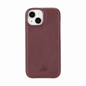 Mason Full-Grain Leather MagSafe Case ?C iPhone 15, Soft Bordeaux Matte Surface Design