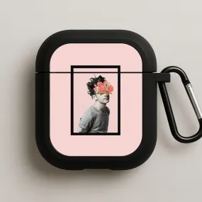 Matt - 1975 Flower Cencored AirPods Case Trendy Carry Bag