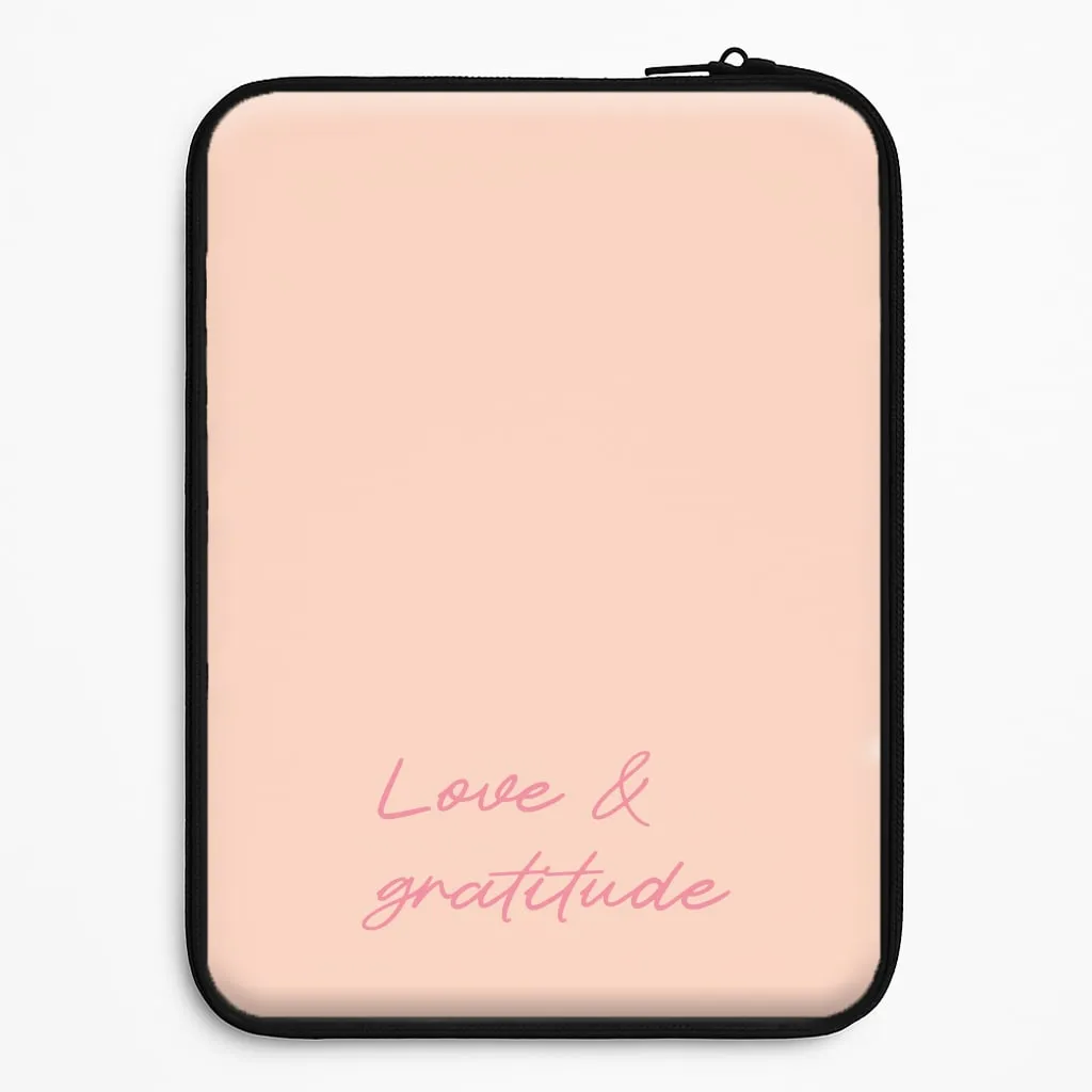 Ergonomic Feel Flexible Edge Love And Gratitude  Laptop Sleeve