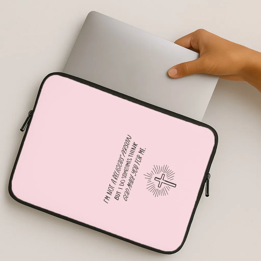 Rugged Surface I'm Not A Religious Person Laptop Sleeve