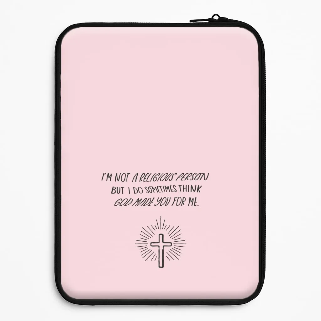 Vivid Gradient Marble Texture I'm Not A Religious Person Laptop Sleeve
