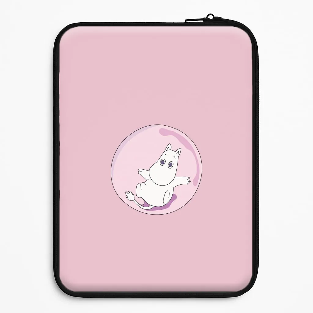 Light Protection Moomin In A Pink Bubble  Laptop Sleeve