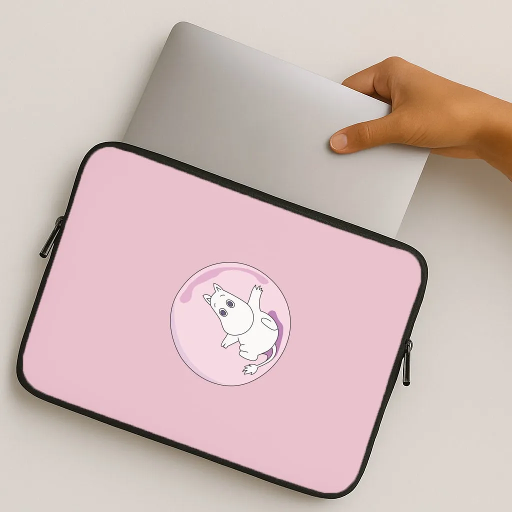 Moomin In A Pink Bubble  Laptop Sleeve Protective Detailing