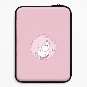 Light Protection Moomin In A Pink Bubble  Laptop Sleeve