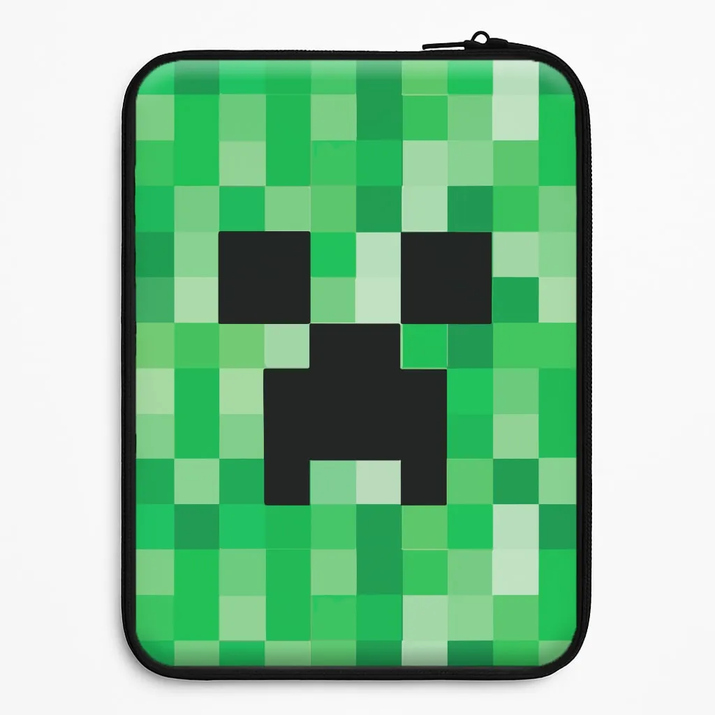 Creeper Face - Mining Laptop Sleeve Soft edges
