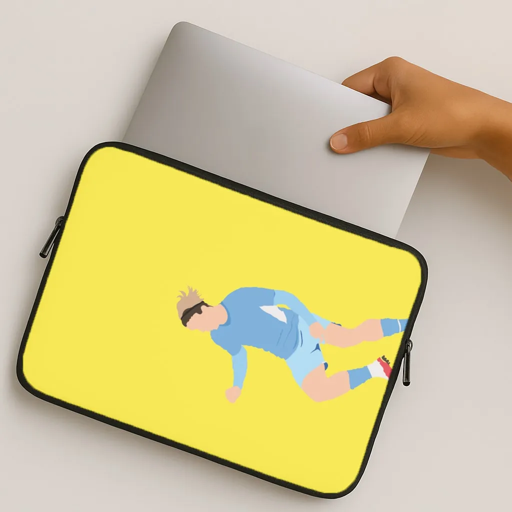 Glossy Look Minimal Detail Texture Jack Grealish - Football Laptop Sleeve