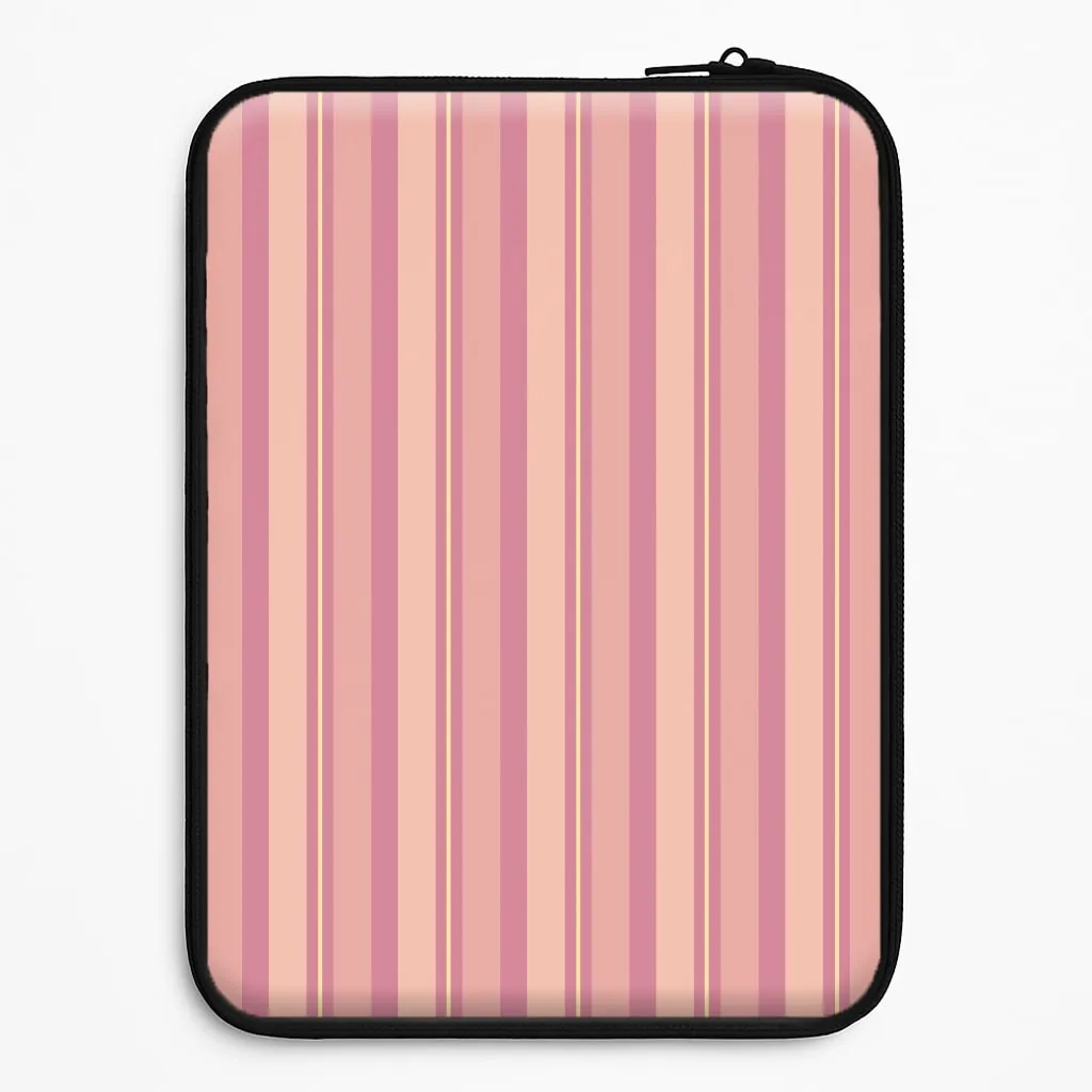 Flexible structure Pink And Yellow Stripes Laptop Sleeve