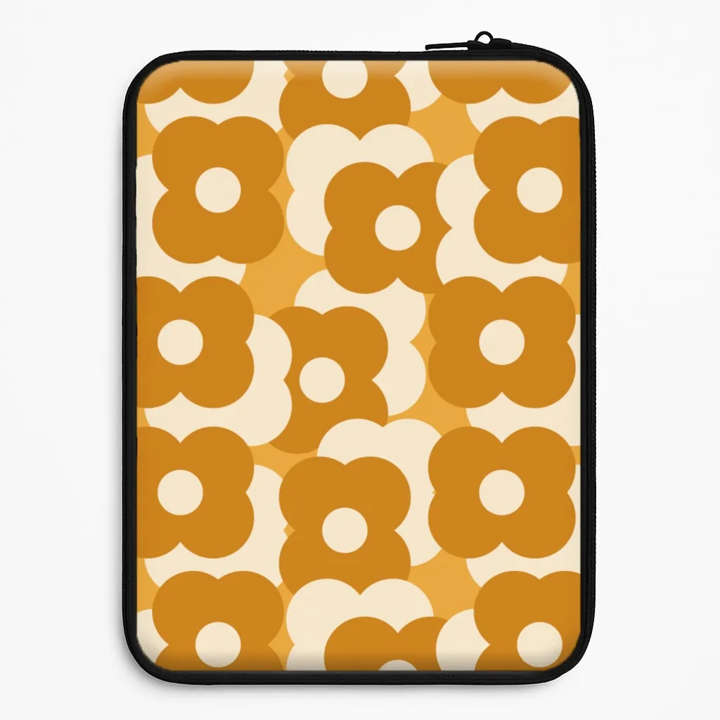Slim Protection Compact Shape Retro Flower Pattern Laptop Sleeve