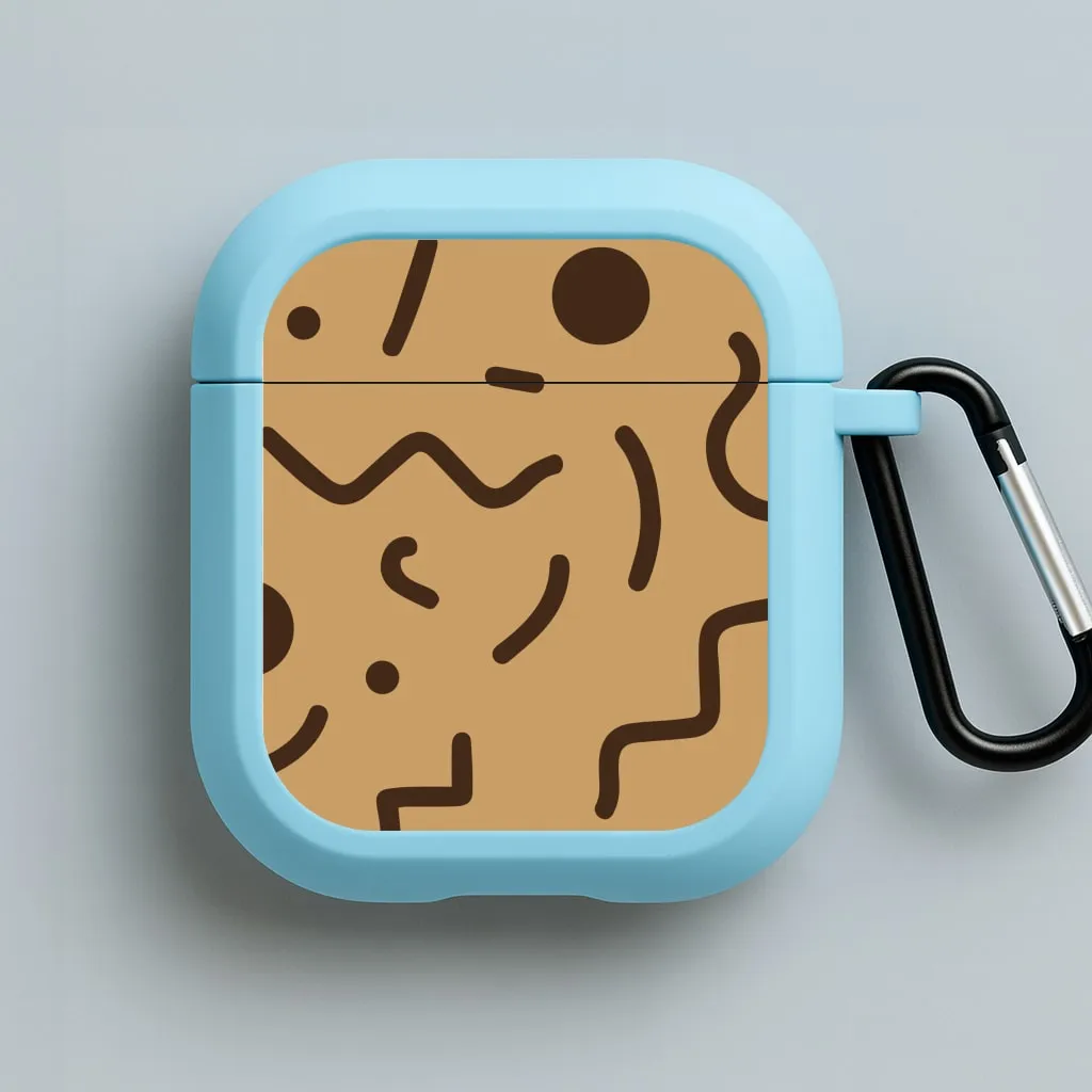 compact gradient silicone shell lightweight ergonomic travel shell Nude Abstract Pattern - Eighties AirPods Case