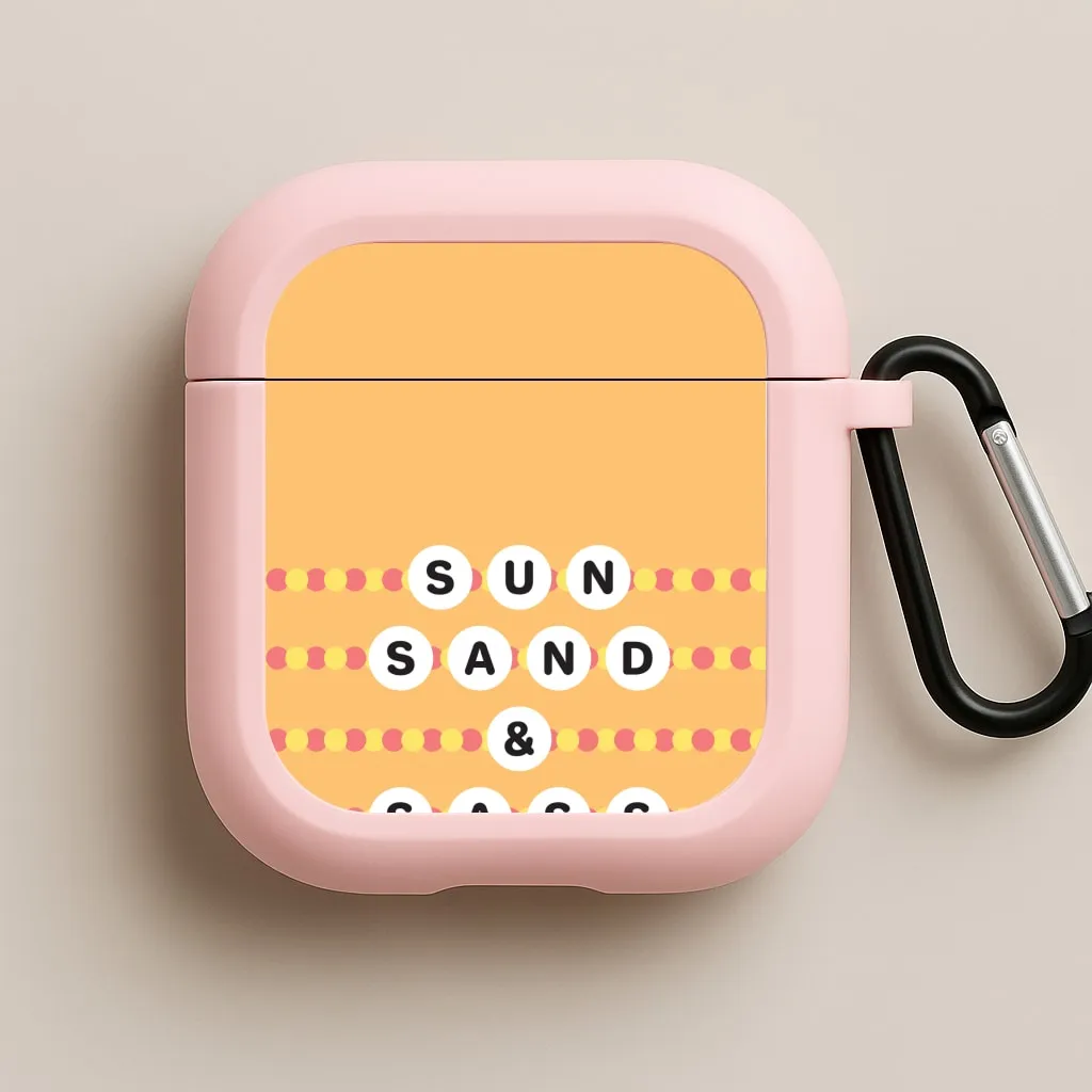 Sun, Sand And Sass AirPods Case fashion soft pastel leather airpods protector airpods case for weekend trips