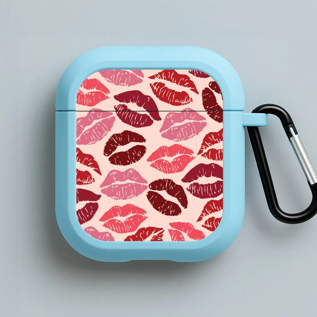 Valentine's Lips Pattern AirPods Case Case Trendy Smooth Organizer