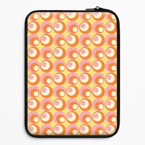Colourful Circles Retro Pattern Laptop Sleeve Travel Friendly