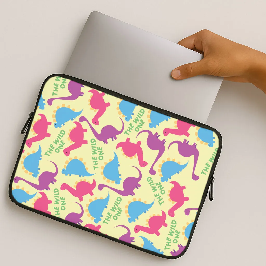 The Wild One - Dinosaurs Laptop Sleeve Color Finish Protective Corner