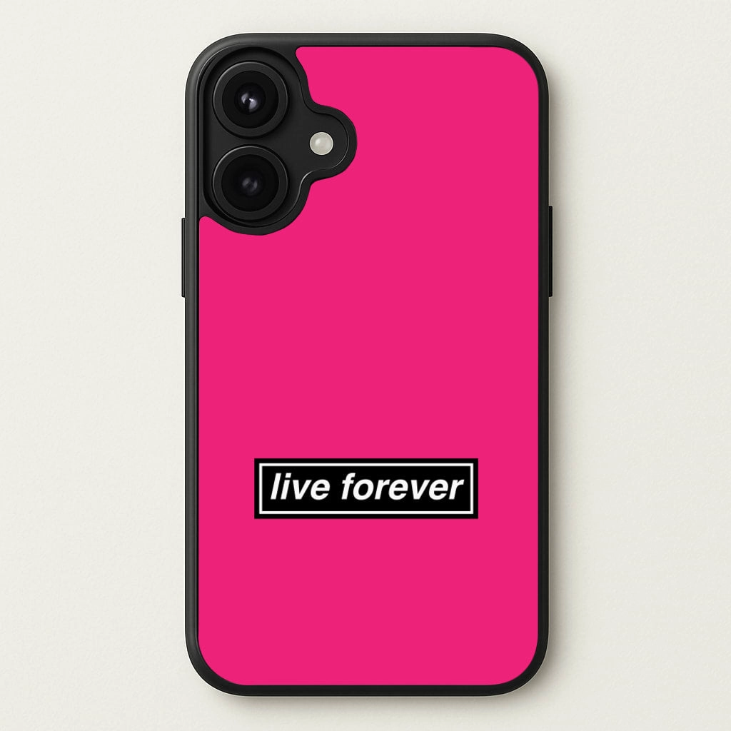 Live Forever Phone Case Minimalist Aesthetic Modern Grip Texture