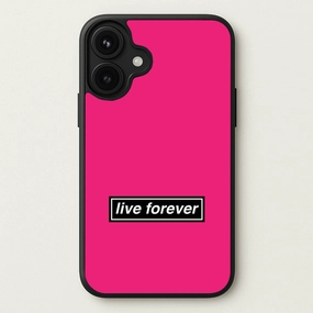 Live Forever Phone Case Minimalist Aesthetic Modern Grip Texture