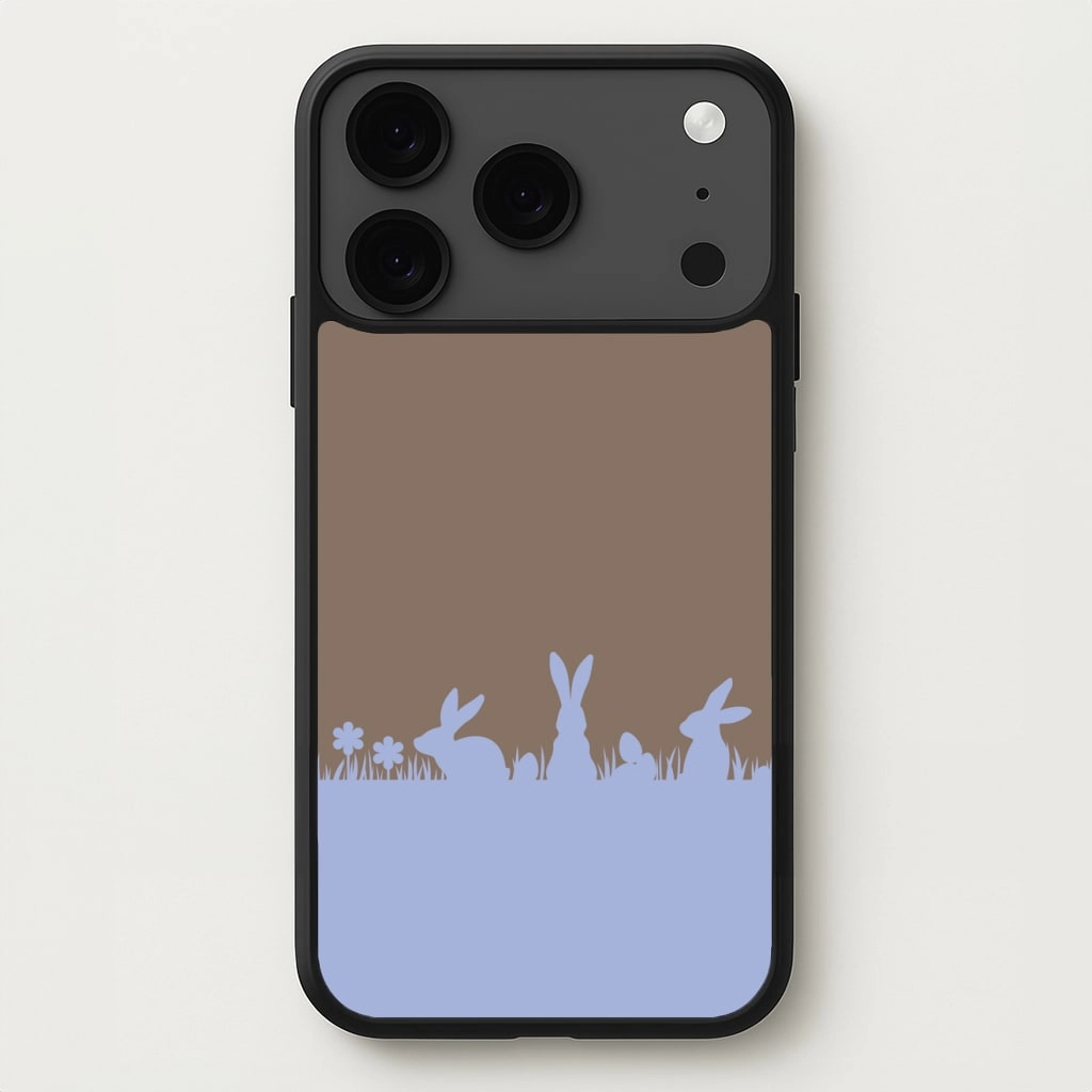 Bunny Outline Phone Case Matte Texture Layer