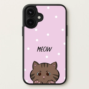 Meow Purple - Cats Phone Case Grip Enhanced