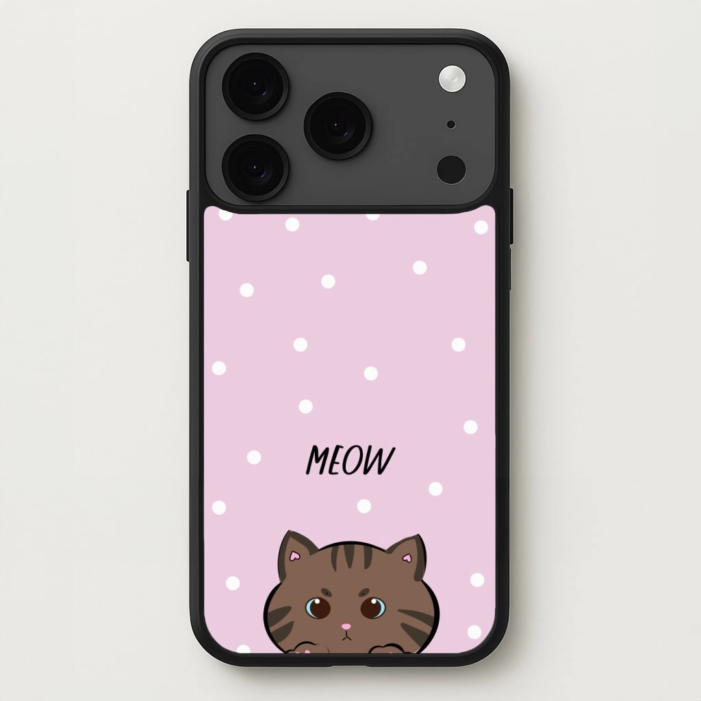 Meow Purple - Cats Phone Case Hybrid Texture Design