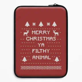 Anti Shock Soft Material Merry Christmas Ya Filthy Animal Laptop Sleeve