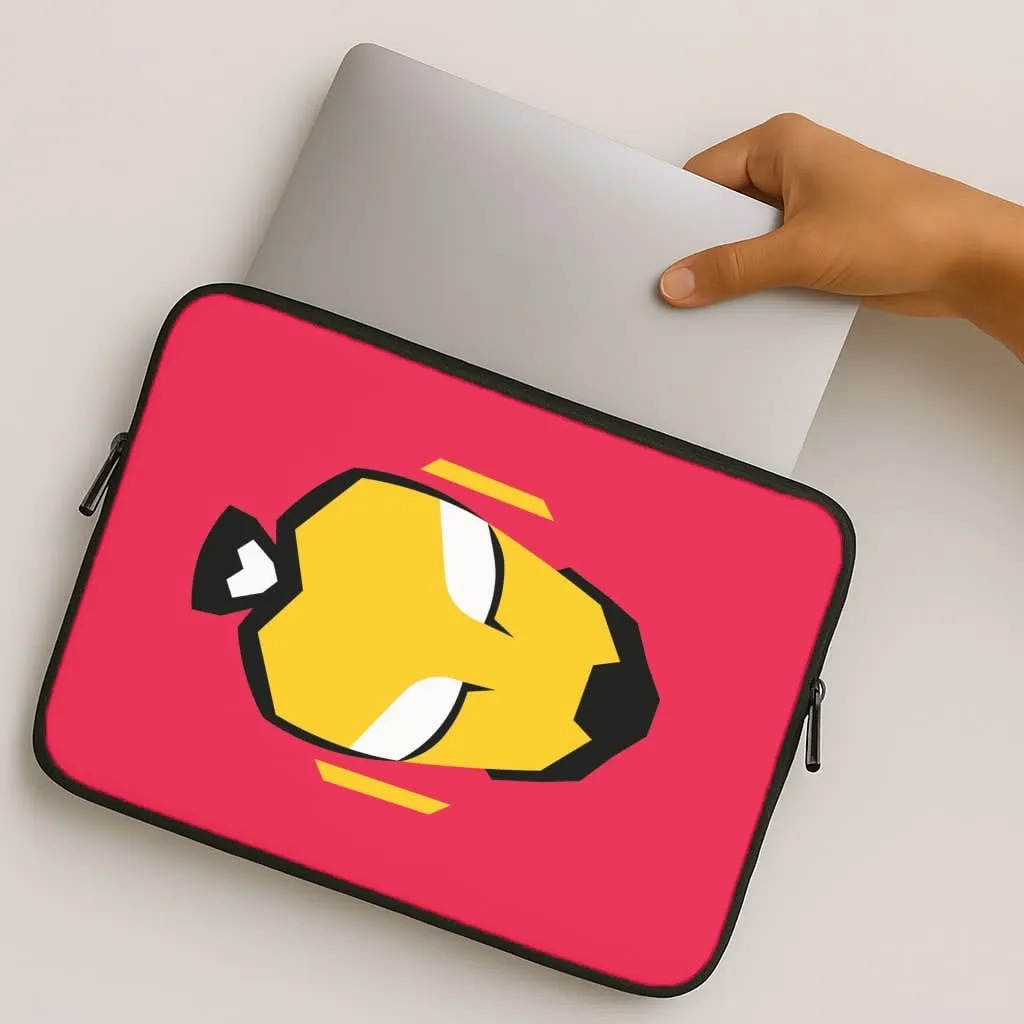 Luxury Feel Metal Heart Hero Face Laptop Sleeve