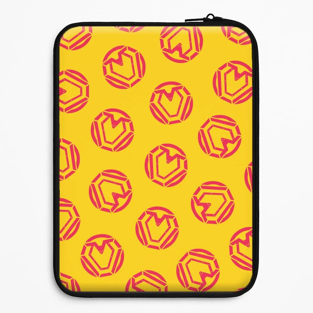 Metal Heart Pattern Laptop Sleeve Sleek Finish Gloss Finish Texture