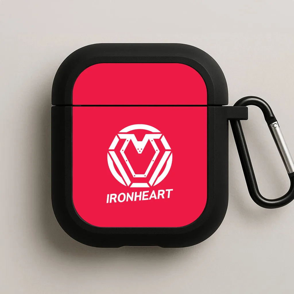 clear airpods cover Metal Heart Symbol AirPods Case