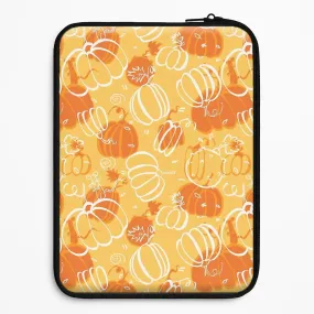 Comfort Edge Texture Soft Finish Layer Drawn Pumpkin Pattern Laptop Sleeve