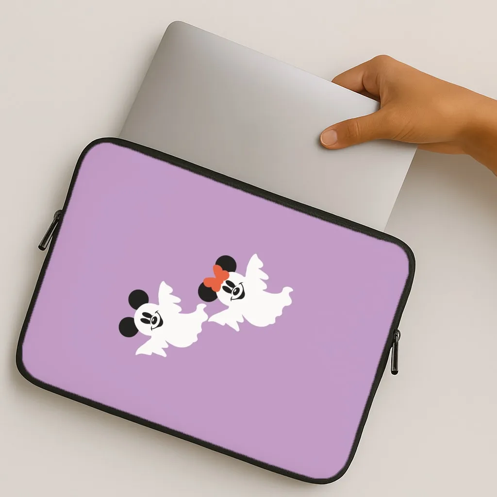 Luxury Surface Compact Shape Mice Ghost Halloween Laptop Sleeve