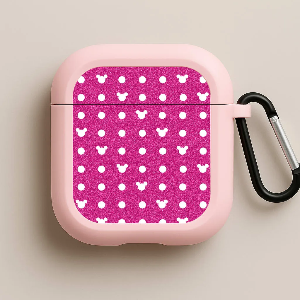 lightweight neon airpods shell Mickey Polkadot Pink Fairytale AirPods Case