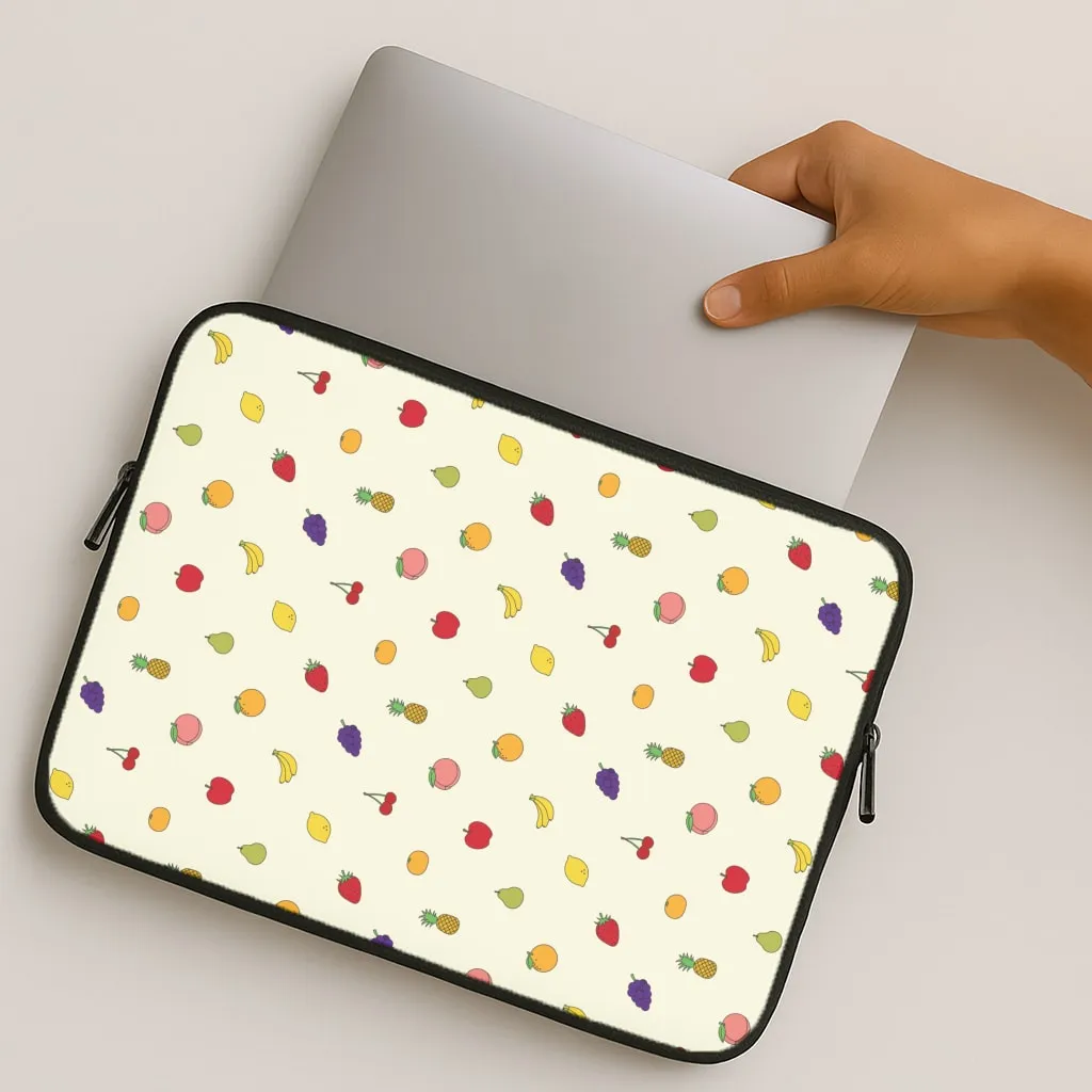 Smooth Form Texture Comfort touch Miniature Fruits Pattern Laptop Sleeve