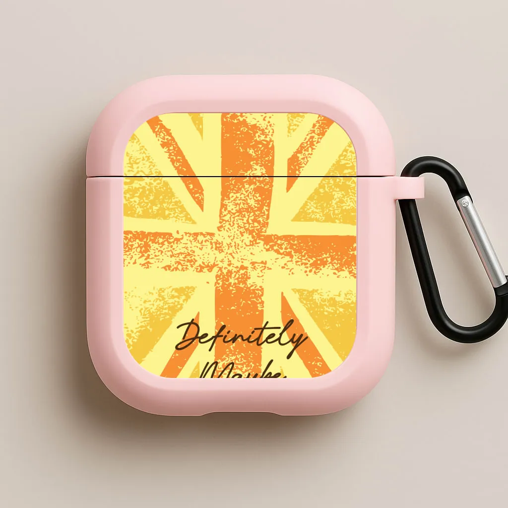 compact leather airpods cover Definitely Maybe AirPods Case