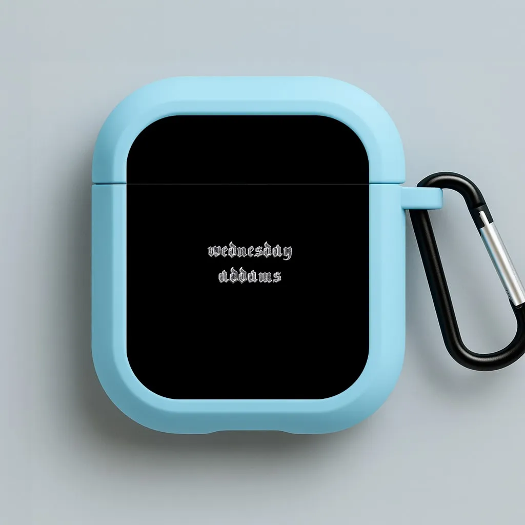 Modern Minimalist Shell Wednesday Typogrophy AirPods Case