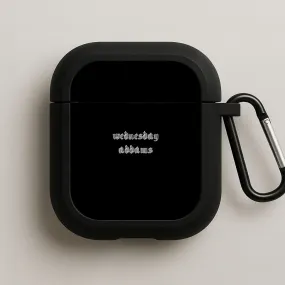 Wednesday Typogrophy AirPods Case Fashion Compact Shell fashion soft handmade leather case