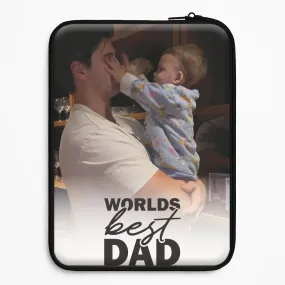 World's Best Dad Personalised Laptop Sleeve Student Friendly Soft Shield