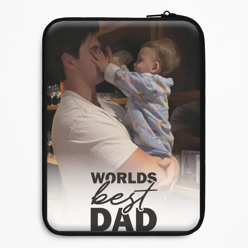 World's Best Dad Personalised Laptop Sleeve Student Friendly Soft Shield