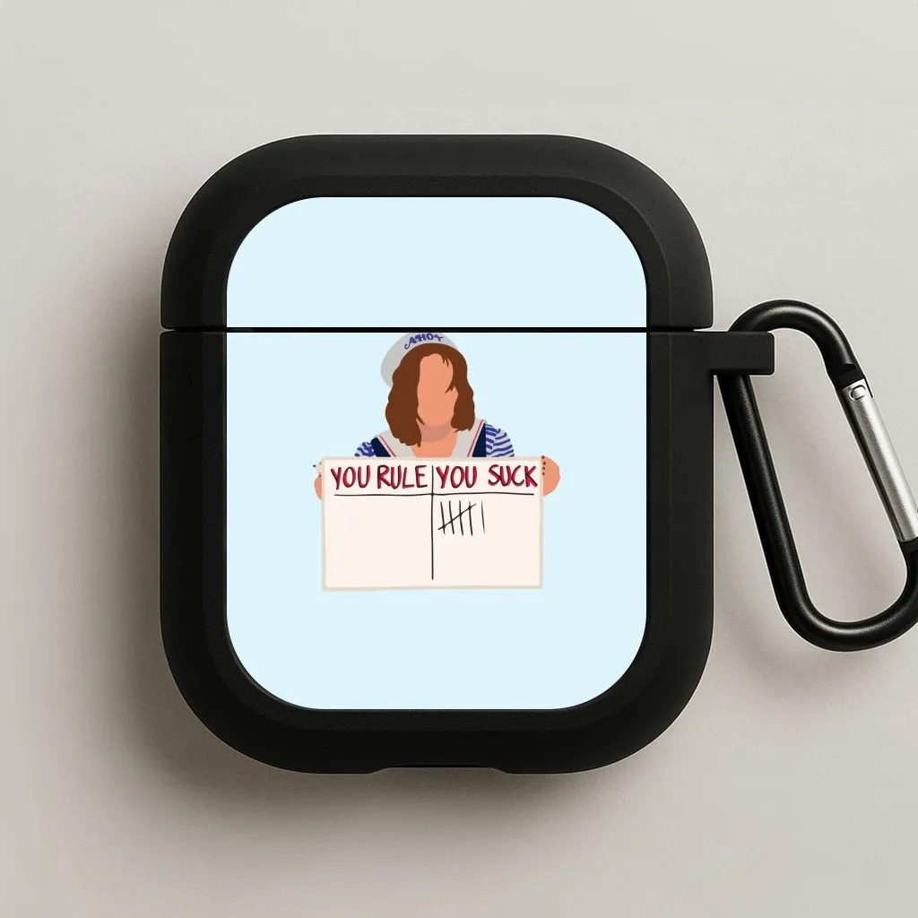 durable hybrid silicone protector durable soft gradient commuter shell You Suck Tally AirPods Case