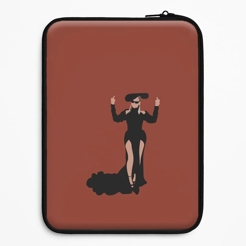 Stylish Shape Middle Fingers - Queen B Laptop Sleeve