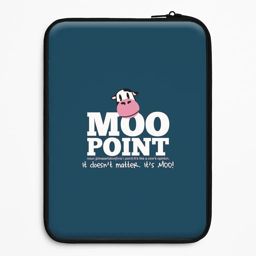 A Moo Point Laptop Sleeve Modern Pattern Style Classic Design