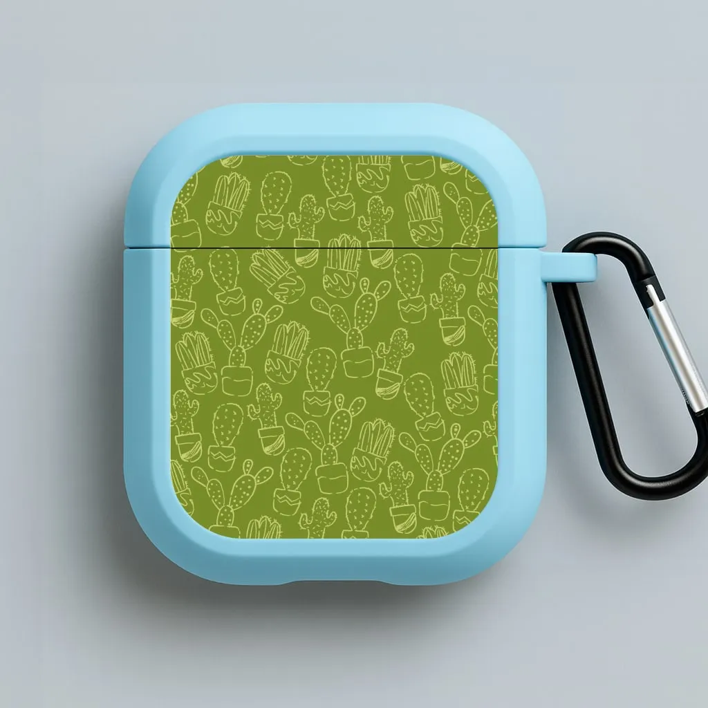 Green And Yellow Cacti - Western  AirPods Case Fashion Compact Case anti loss airpods cover