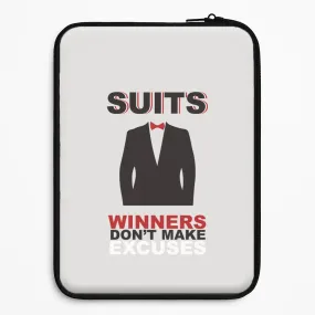 Minimal Edge Design Winners Don't Make Excuses Laptop Sleeve