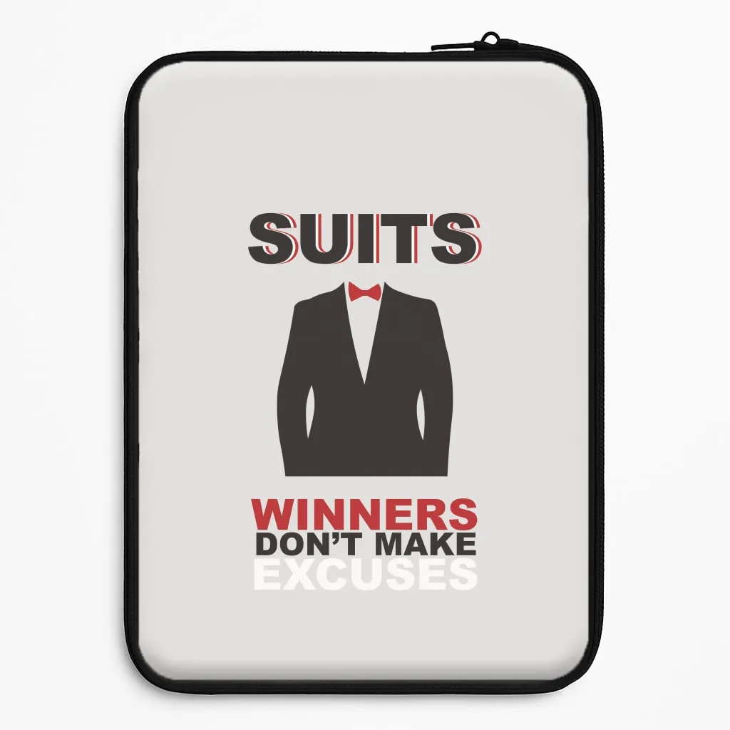 Minimal Edge Design Winners Don't Make Excuses Laptop Sleeve