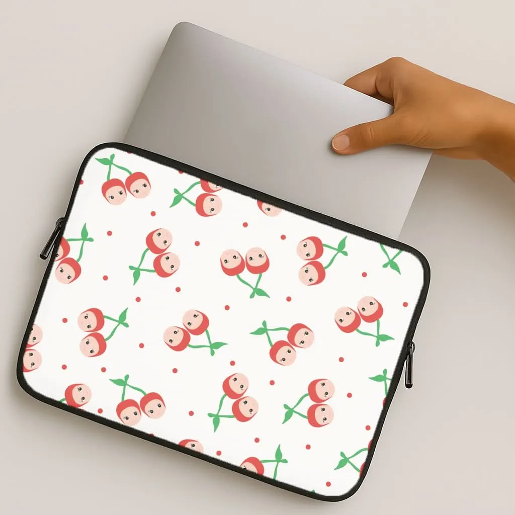 Cherry Angels Pattern Laptop Sleeve Sleek Edge