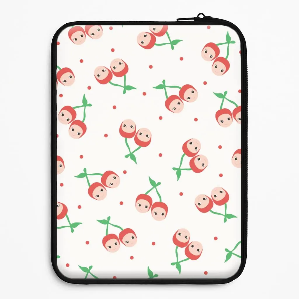 Lightweight Build Quality Comfort Layer Texture Cherry Angels Pattern Laptop Sleeve