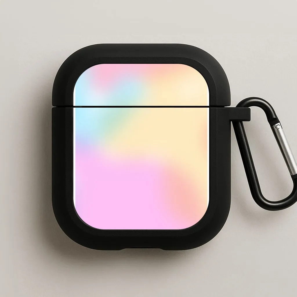 magnetic charging case Water Resistant Shell Pastel Clouds Pattern AirPods Case