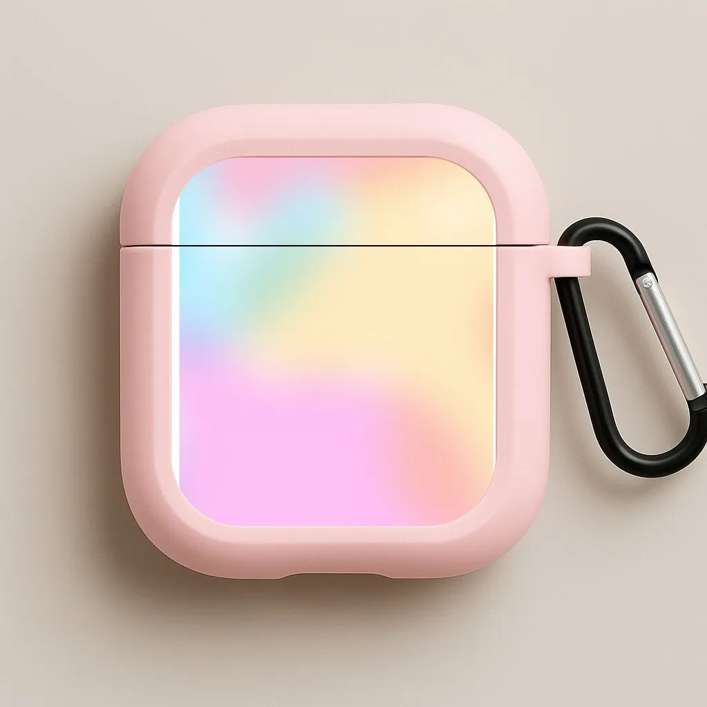 Pastel Clouds Pattern AirPods Case premium hybrid airpods shell clear transparent cover